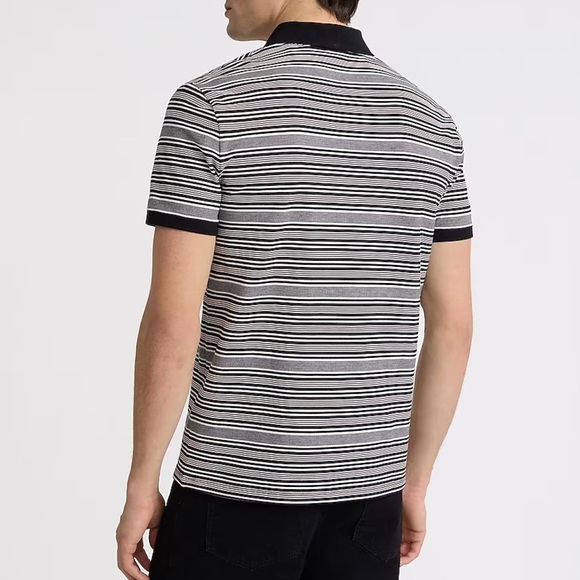 Express Men's Striped Perfect Pima Cotton Pique Polo Size M Tall 1/4 Zip NWT $64 - Picture 3 of 16